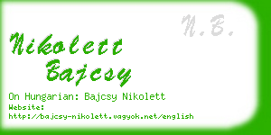 nikolett bajcsy business card